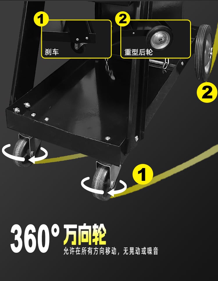 360°刹车万向轮与重型后轮
